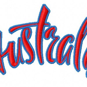 Australia 2 embroidery design