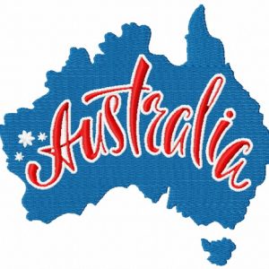 Australia embroidery design