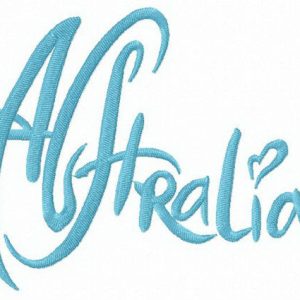 Australia embroidery design