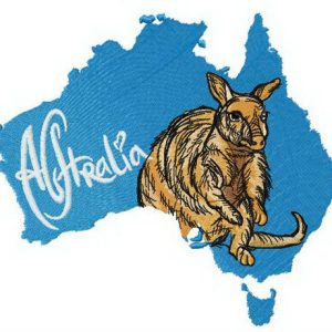 Australian Kangaroo embroidery design