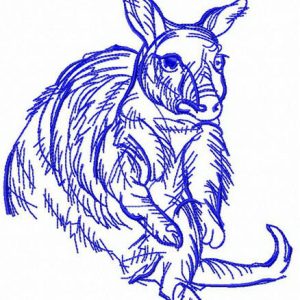 Australian kangaroo embroidery design