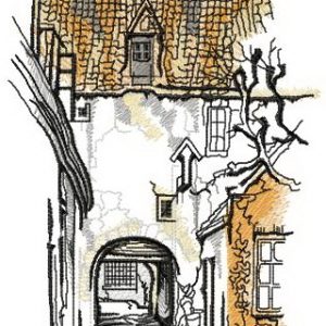 Austrian courtyard embroidery design