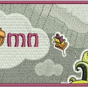 Autumn bookmark embroidery design