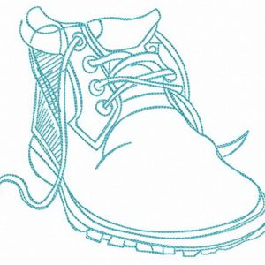 Autumn boot embroidery design
