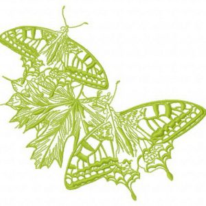 Autumn butterflies 4 embroidery design
