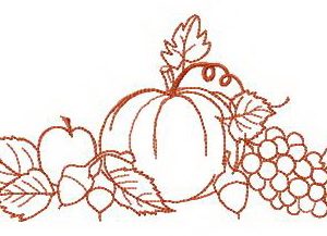 Delicious crops embroidery design