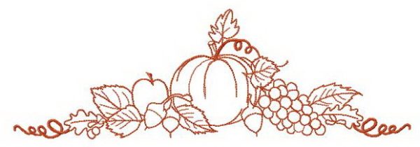 Delicious crops embroidery design