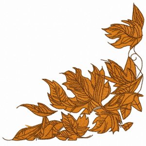 Autumn fall embroidery design