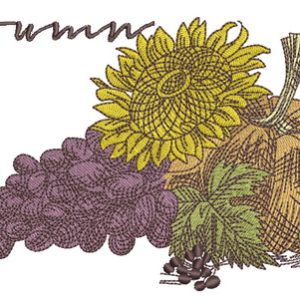 Autumn gifts embroidery design