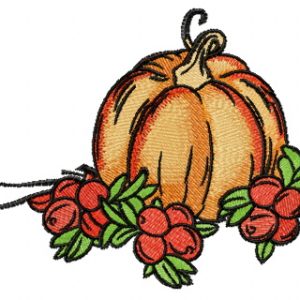 Autumn gifts embroidery design