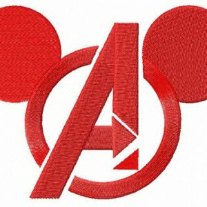 Avengers Mickey logo embroidery design