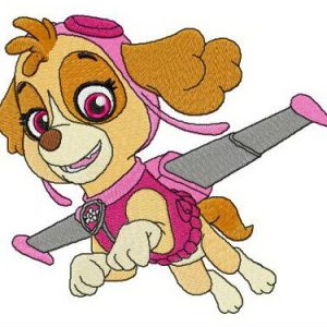 Aviator Skye embroidery design