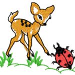 Bambi and Bug  embroidery design