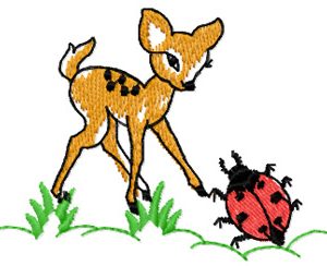 Bambi and Bug  embroidery design