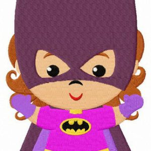 Baby Batwoman embroidery design