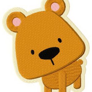 Baby bear embroidery design