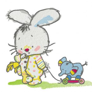 Baby bunny 3 embroidery design