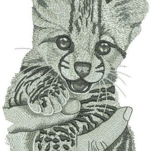 Baby cheetah embroidery design