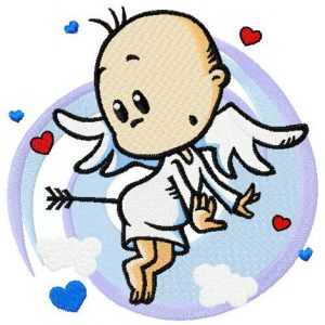 Baby cupid 2 embroidery design