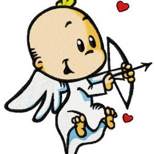 Baby cupid 3 embroidery design