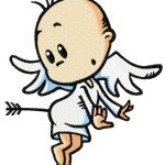 Baby cupid 4 embroidery design