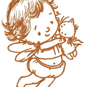 Baby cupid 7 embroidery design