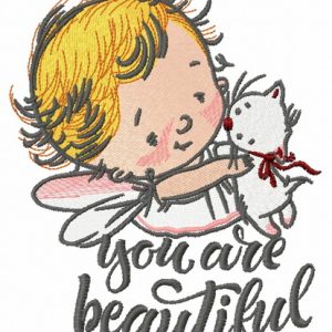 Baby cupid 8 embroidery design