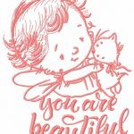 Baby cupid 9 embroidery design