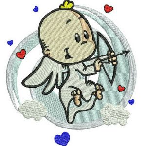 Baby cupid embroidery design