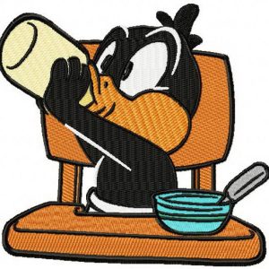 Baby Daffy Duck embroidery design