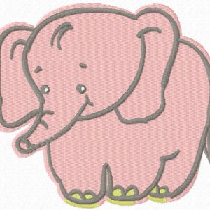 Baby Elephant embroidery design