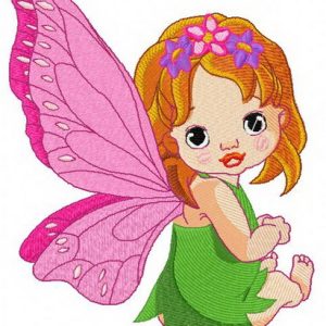 Baby fairy embroidery design