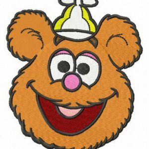 Baby Fozzie head embroidery design