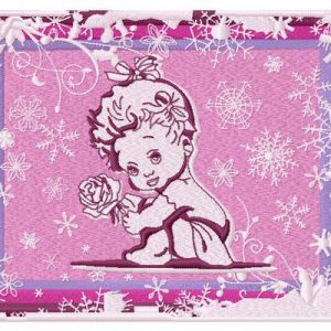 Baby girl embroidery design