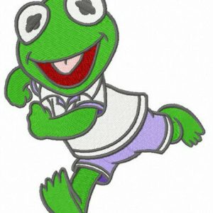 Baby Kermit embroidery design