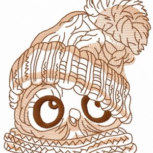 Snowy Owl Sweetheart embroidery design