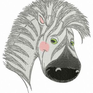 Baby zebra muzzle embroidery design
