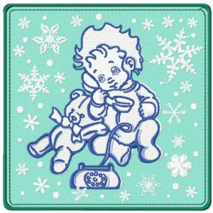 Baby's call embroidery design