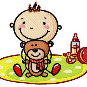 Baby's playtime 2 embroidery design