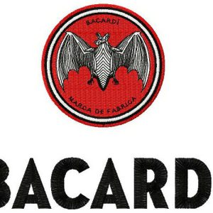 Bacardi logo embroidery design
