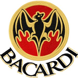 Bacardi bat logo embroidery design