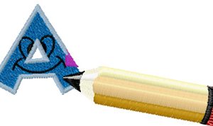 Back to school embroidery design
