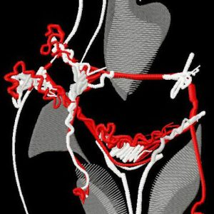 Bad girl 3 embroidery design