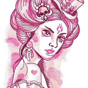 Bad girl embroidery design