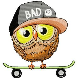 Bad owl 2 embroidery design