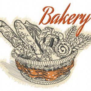 Bakery embroidery design