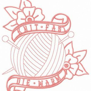 Ball of yarn embroidery design