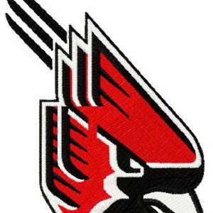 Ball State Cardinals football logo embroidery design