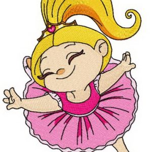 Ballerina embroidery design