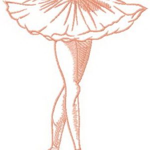 Ballerina's pointe dance embroidery design